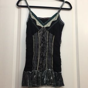 RARE Hazel Mixed Media | Velvet & Lace Top